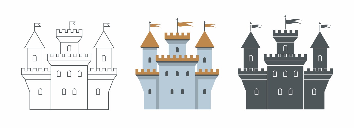 Castle icon Royalty Free Vector Image - VectorStock