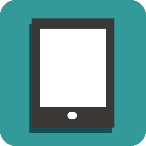 flat tablet icon vector image