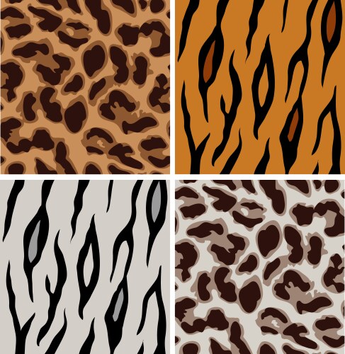 Animal skin hand drawn texture seamless pattern Vector Image