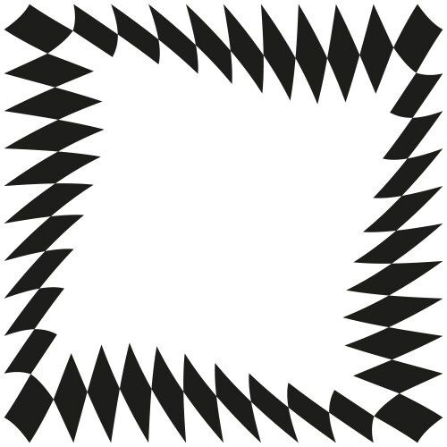 Zigzag frame border angular pattern edge sharp vector image