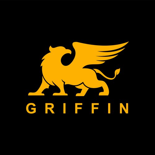 Griffin flat style logo Vector Image