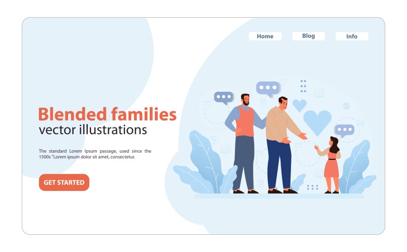 modern family concept vector image