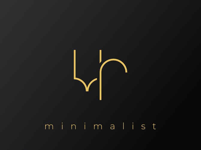 VR Minimalist Logo - Interlocking Shapes Vector Image