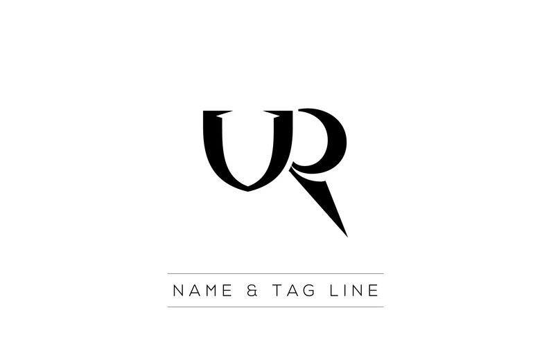 VR Logo - Geometric Minimalist Vector Image