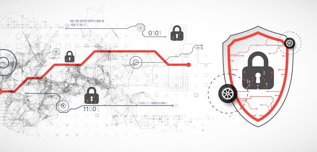 Cyber Security Network Protection System Royalty Free Vector