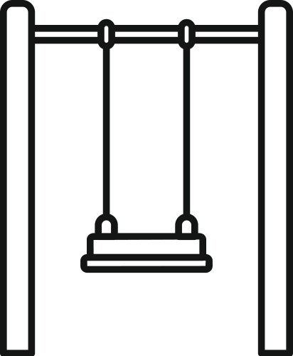 Kid swing icon outline style Vector Image