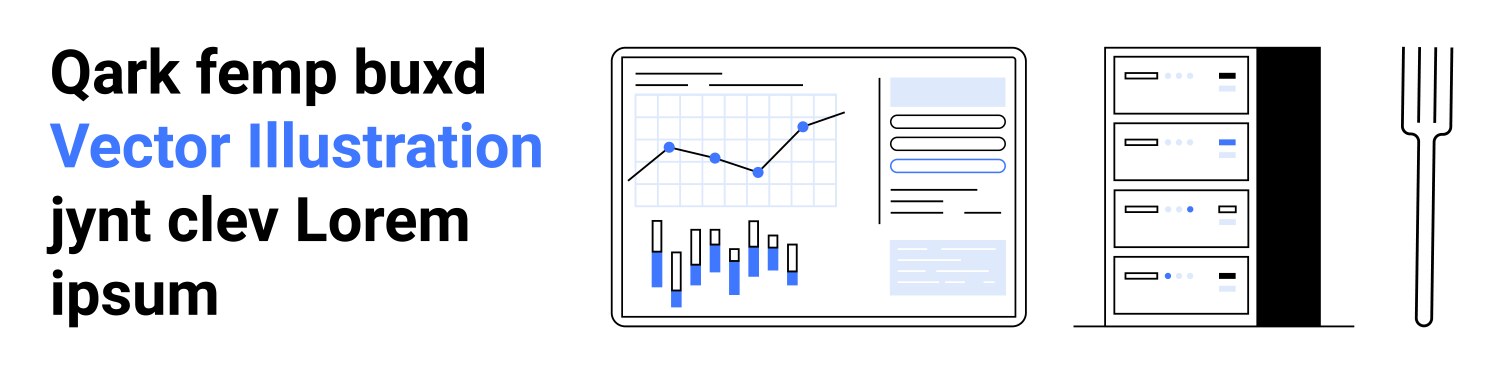 Data analysis dashboard clothing rack Royalty Free Vector