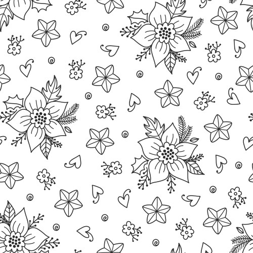 Seamless pattern of cute animals Royalty Free Vector Image