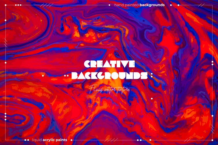 Abstract liquid poster fluid art texture Vector Image