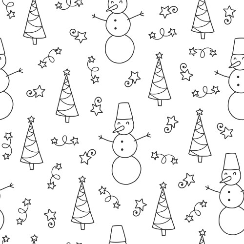 Seamless pattern of cute animals Royalty Free Vector Image