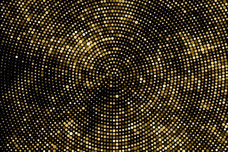 Gold glitter halftone dotted backdrop vector image