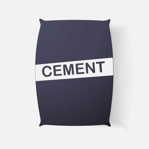 Paper clipped sticker bag cement vector image