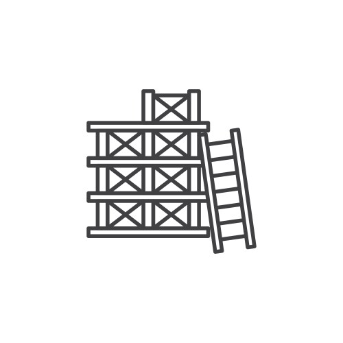 Scaffolding icon set construction building Vector Image