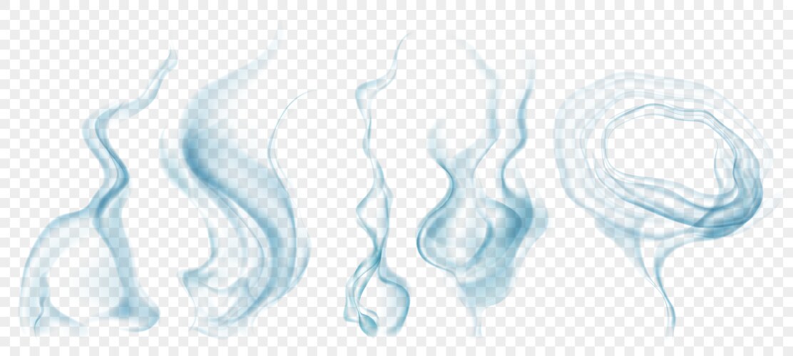Smoke set Royalty Free Vector Image - VectorStock