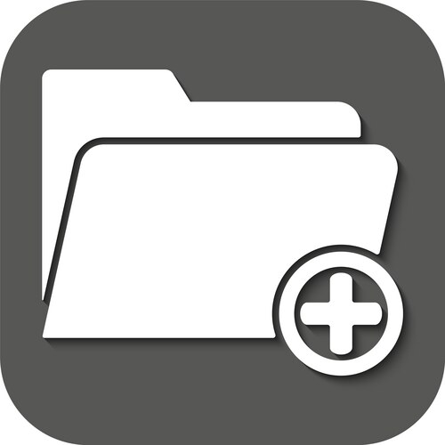 Folder Add Icon - Storage & Organization Vector Image