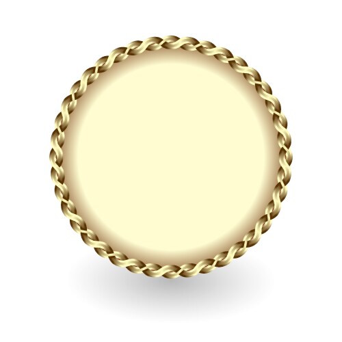Round golden frame Royalty Free Vector Image - VectorStock