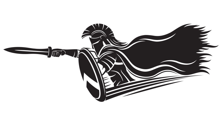 Ancient Spartan Warrior Vector Image