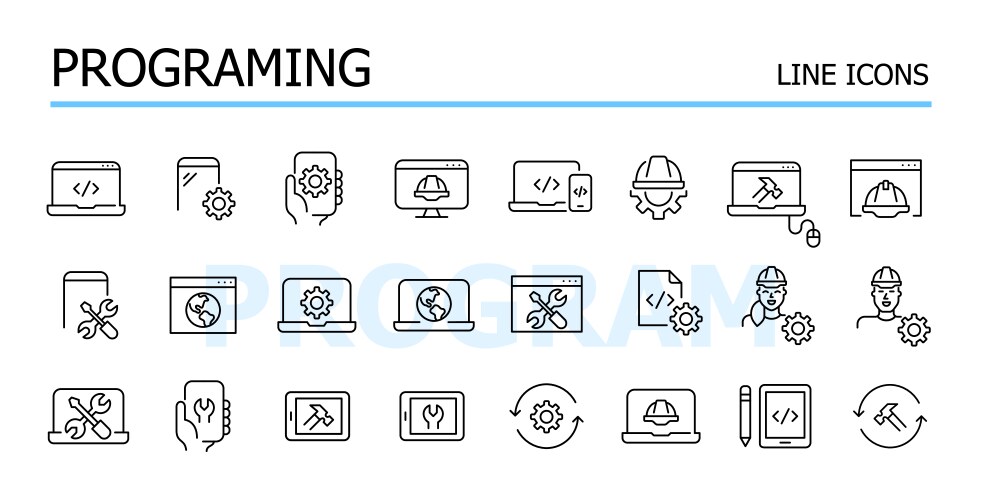 Html design coding and programming web site vector image