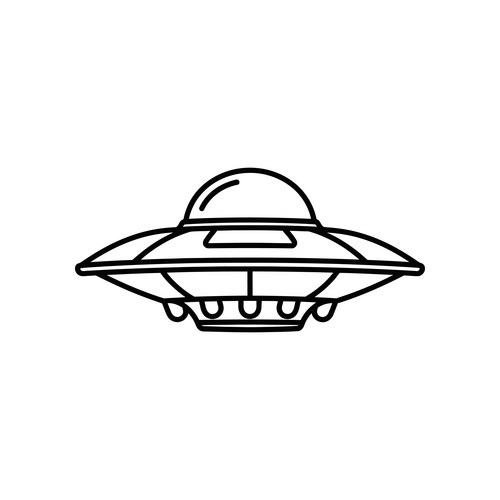 UFO Flying Saucer Sci-Fi Art Vector Image