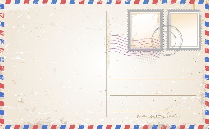 Vintage Retro Postcard Vector Image