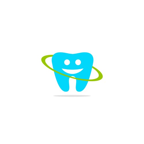 dental tooth smile logo vector image