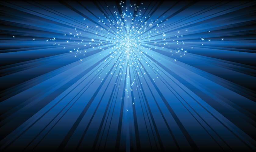 Blue star burst background Royalty Free Vector Image