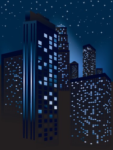 Night Cityscape Royalty Free Vector Image - VectorStock