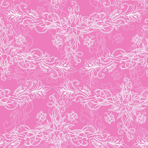 Freehand drawing of lilies seamless pattern Vector Image
