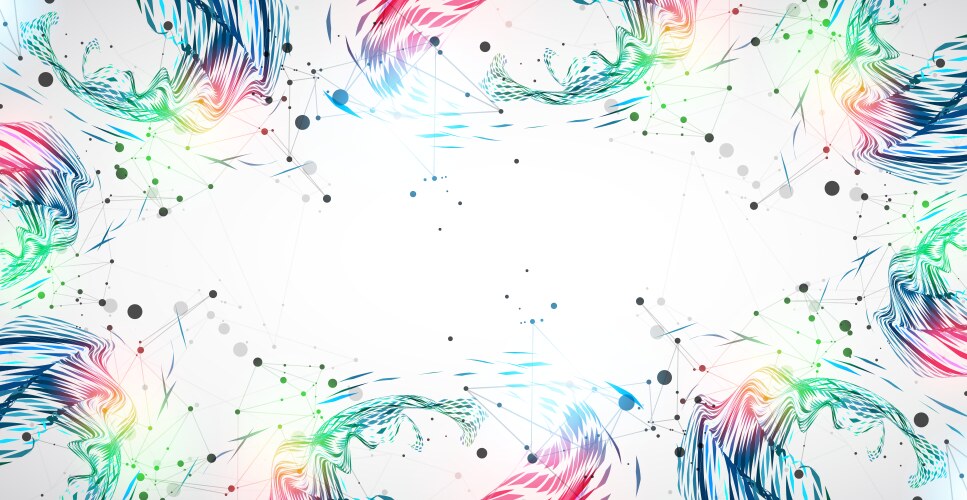 abstract particle vortex with plexus effect vector image