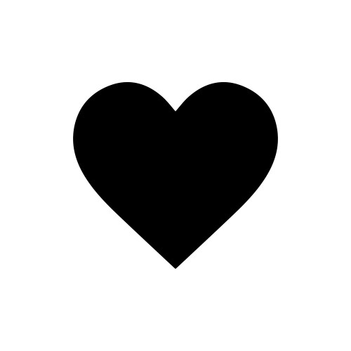 Flat heart icon vector image