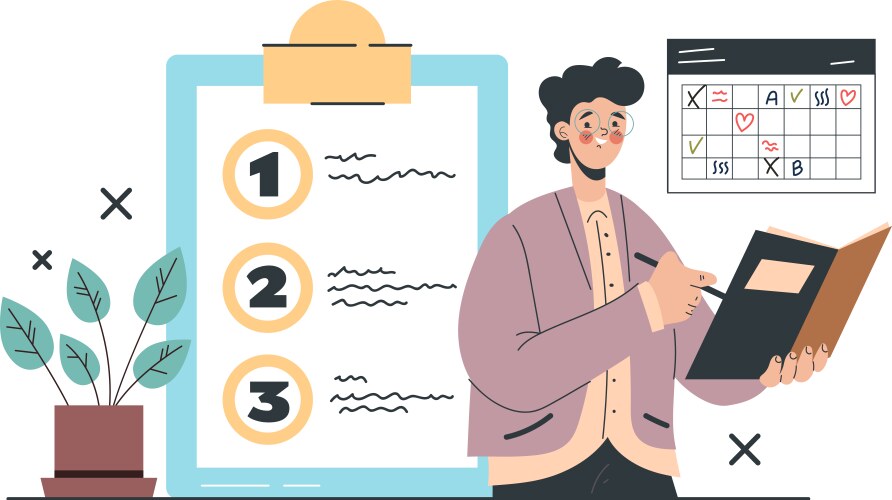 Prioritisation Skill Skill banner with icons goal setting knowledge Vector Image