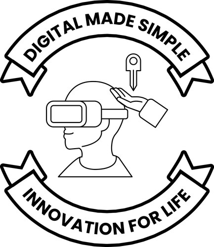 Digital Innovation: Simple VR Logo Vector Image