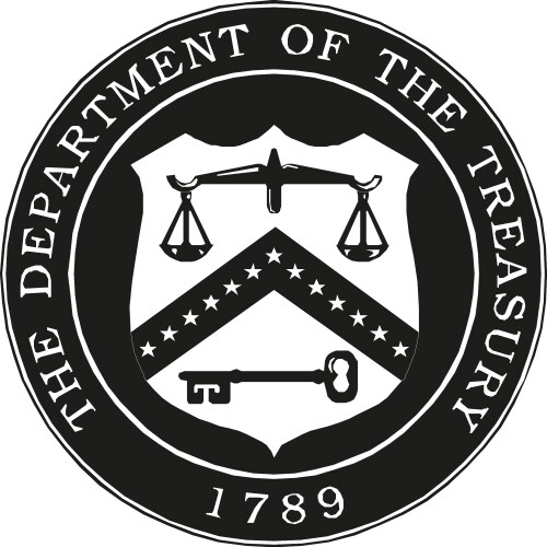 usa treasury department badge vector image