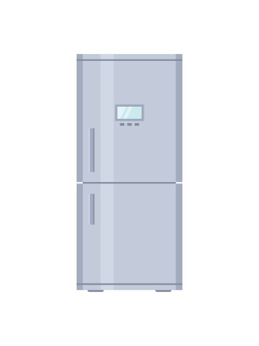 Fridge closed refrigerator with freezer empty vector image