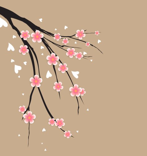 Spring sakura blossom Royalty Free Vector Image