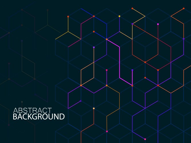 Abstract geometric background with cubes Vector Image
