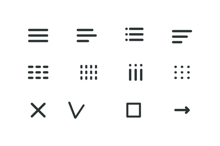 Hamburger interface menu simple line minimal ui vector image
