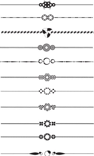 page divider set vector image vector image