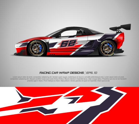 Racing Stripe Car Wrap Abstract Vector Image