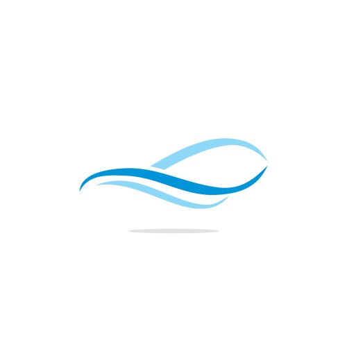 wave abstract water logo vector