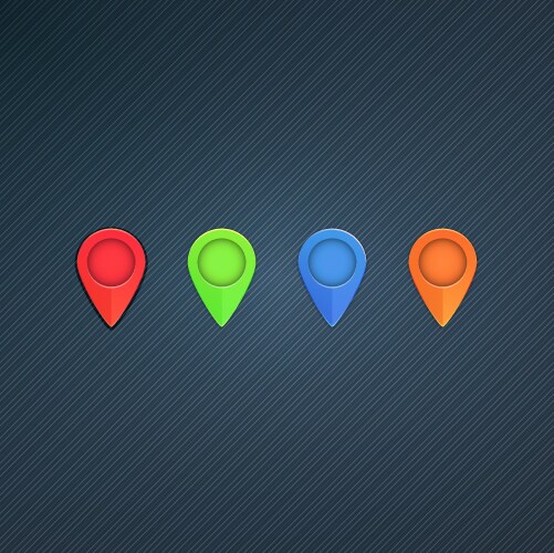 3d road map location pins gps icons paper Vector Image