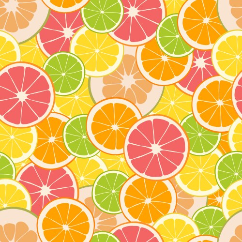 Seamless pattern with oranges Royalty Free Vector Image