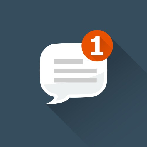 incoming message notification icon vector