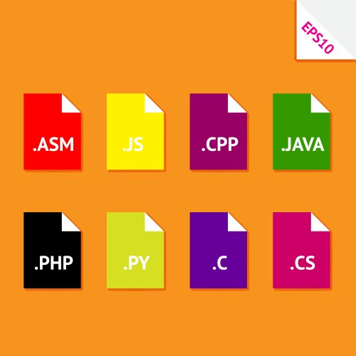 Source code file formats vektorbild