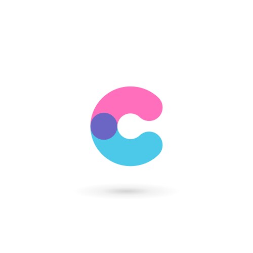 Letter c logo icon design template elements color Vector Image