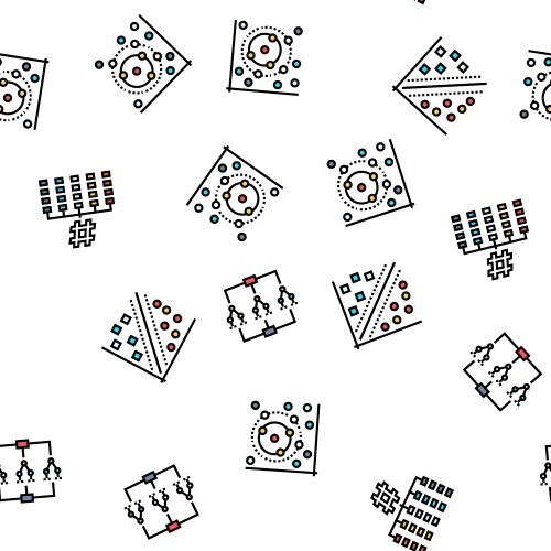 Algorithm data technology ai seamless pattern vector image