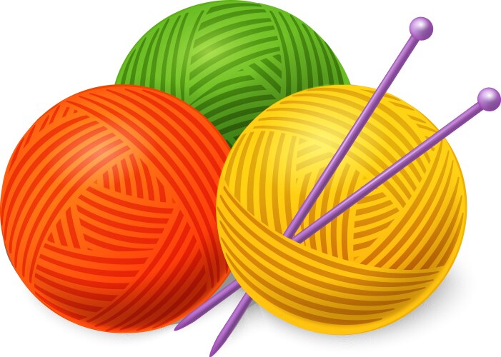Yarn balls Royalty Free Vector Image - VectorStock