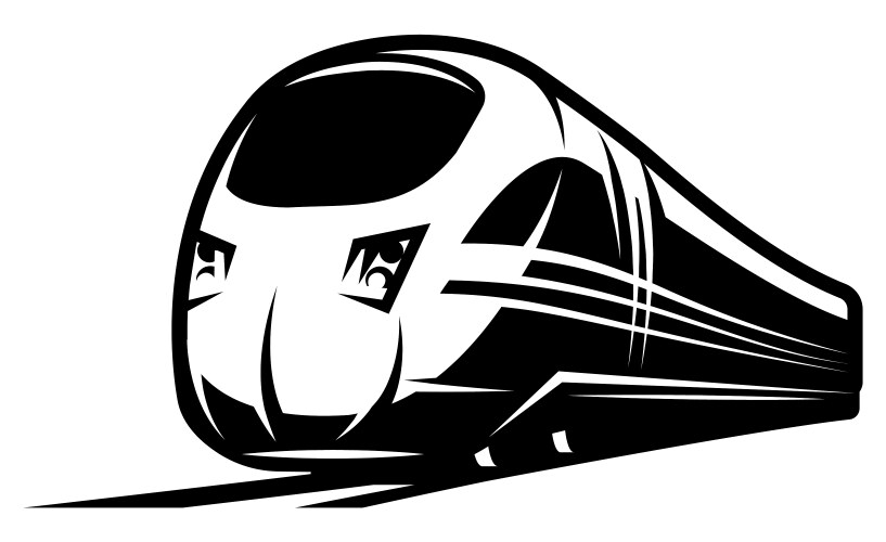 High-speed passenger express train vector image