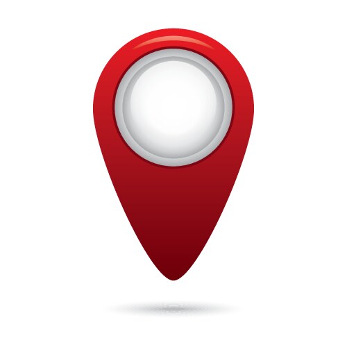 red empty navigation map pointer marker icon vector image