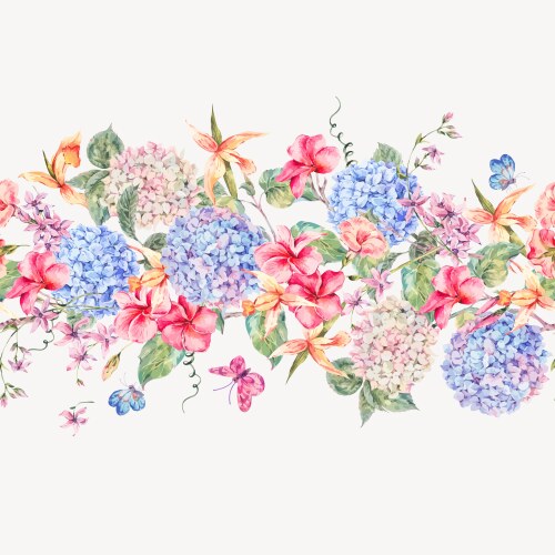 Vintage Floral Border Vector Image